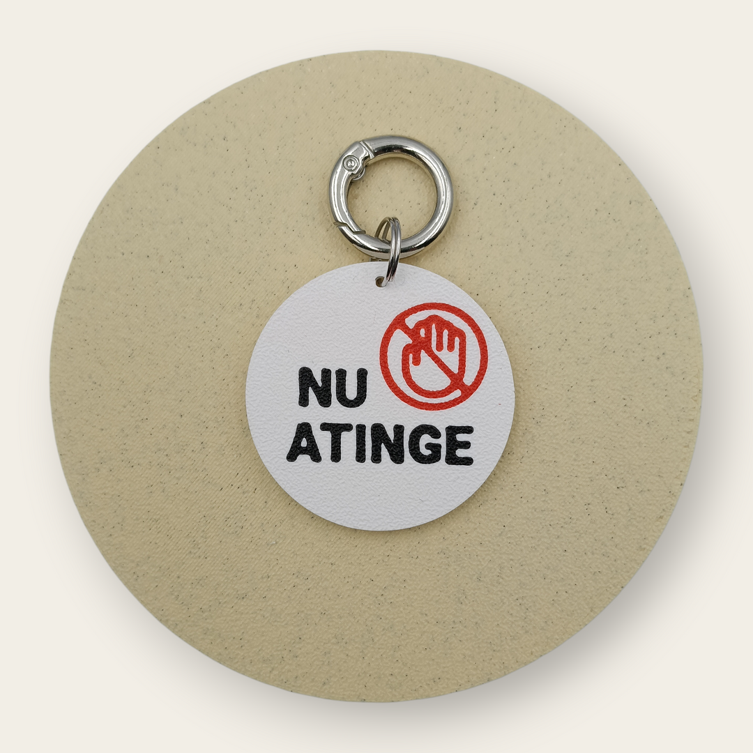 Medalion medical pentru câini cu alertă Nu Atinge, printat 3D din PLA - Ubba.